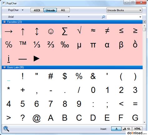 Download PopChar 8.7 Build